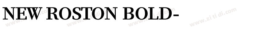 NEW ROSTON BOLD字体转换